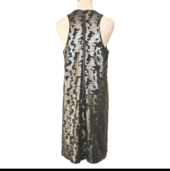 Laundry Gray Sequin Sleeveless Sparkly Cocktail Party Evening Short Dress, M - Picture 4 of 13